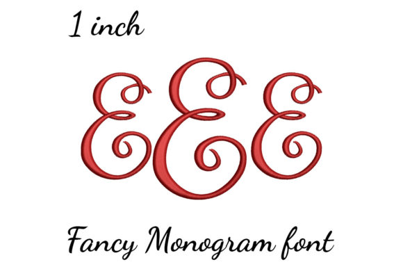 E Monogram Font Fancy Review for Sweatshirt Embroidery