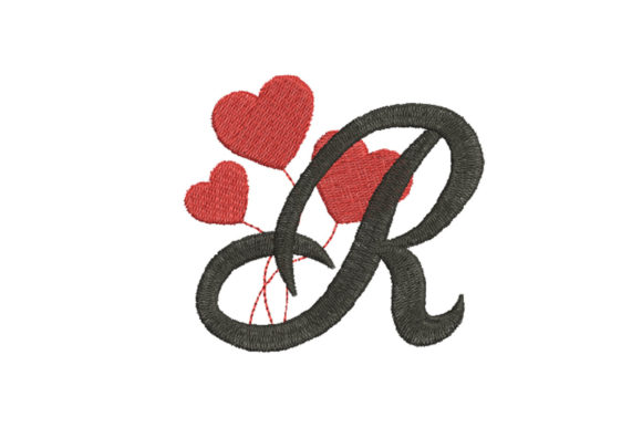 Heart Alphabet Letter R