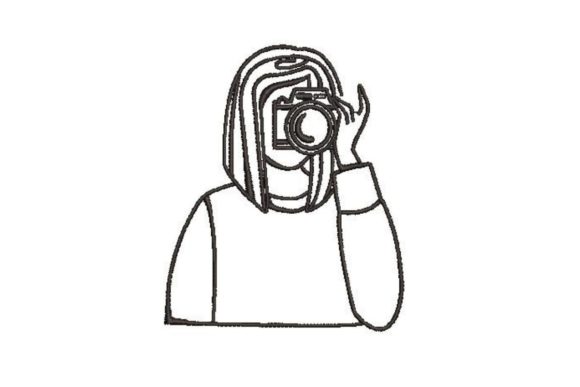 Photographer Line Art Drawing Review